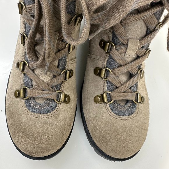 CLARKS Suede Leather Hiking Boots Faralyn Alpha Waffle Fashion Women’s size 7.5 - Picture 5 of 16